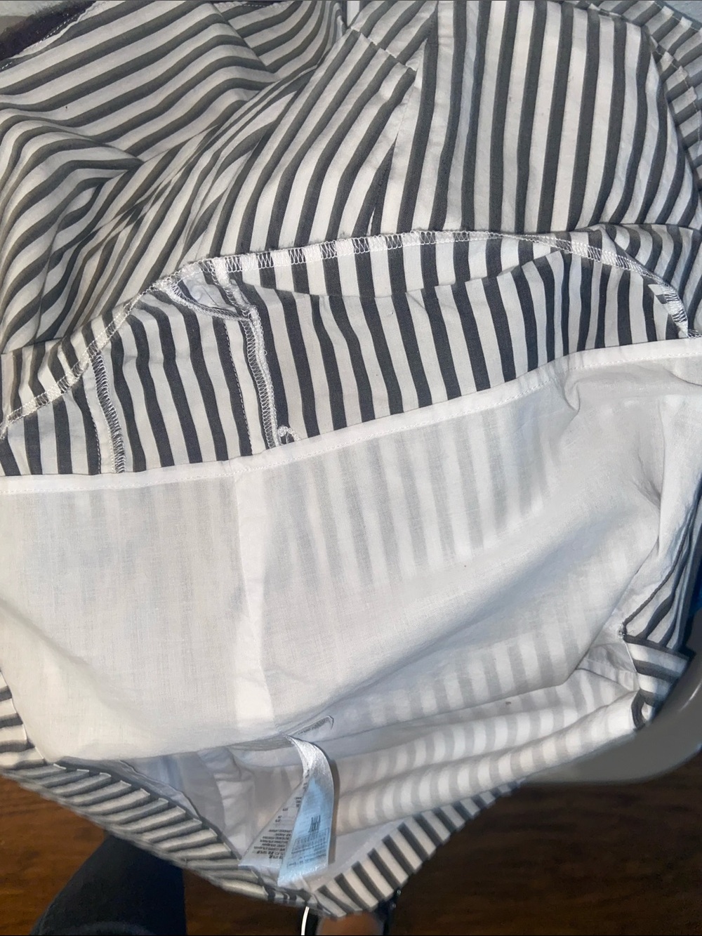 Banana Republic Black and White Striped Pencil Skirt with Ruffle - Picture 6 of 6
